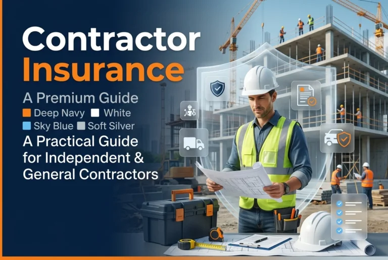 General contractor with construction tools protected by contractor insurance coverage on a construction site