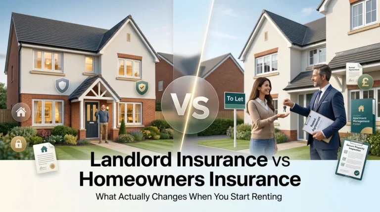 Rental property with landlord and homeowners insurance comparison details