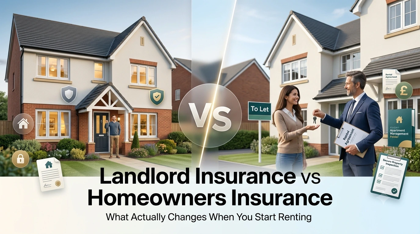 Rental property with landlord and homeowners insurance comparison details